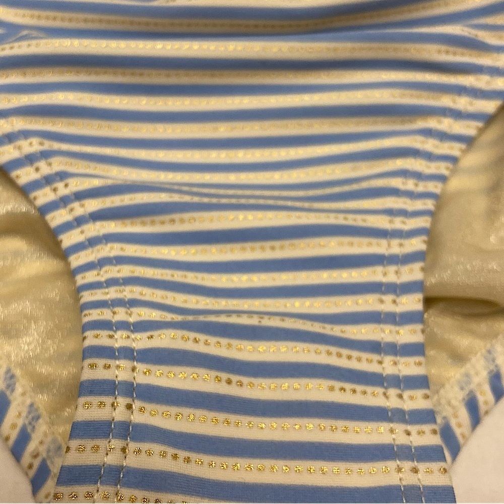 Betsey Johnson Preppy Hipster Swimwear Bottoms Size Medium Horizontal Stripes - Picture 4 of 8